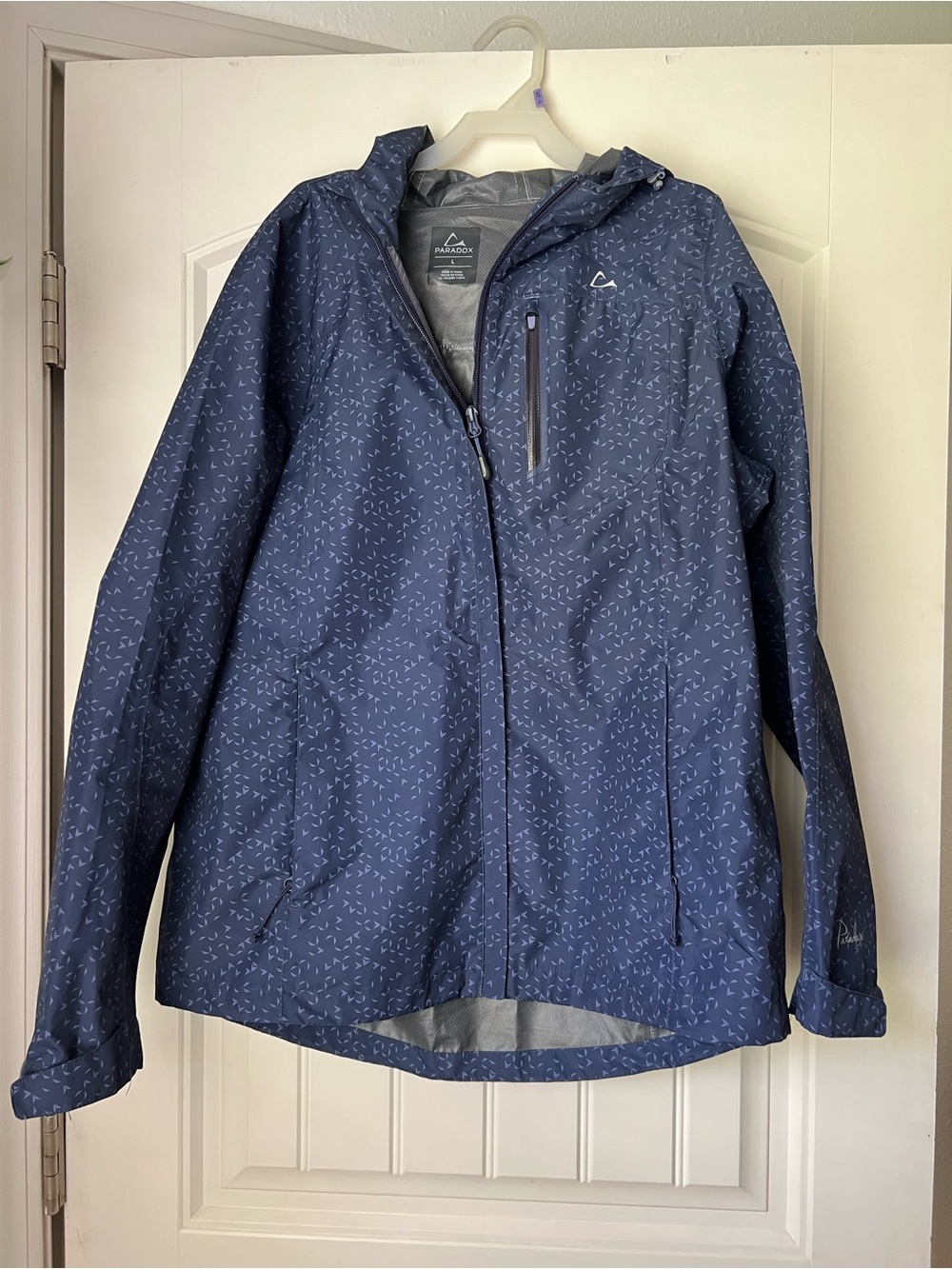 Paradox Navy Patterned Waterproof Jacket